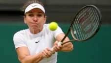 Simona Halep en acción