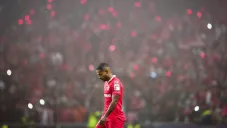 Brayan Angulo en lamento con Toluca durante la Ida de la Final del AP22