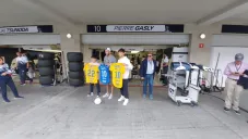 Gignac con Tsunoda y Gasly en el GP de México