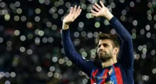 Gerard Piqué en su partido de despedida