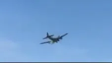 Momento exacto del choque de avionetas