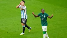 Lautaro Martínez, se lamenta tras anulación de gol