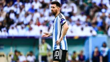 Messi, durante el juego ante Arabia Saudita