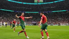 CR7 y Fernandes en celebración de gol