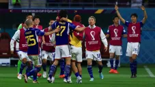 Japón en celebración de gol