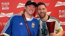 Paulo Londra y Lionel Messi en Qatar 2022