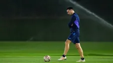 Lionel Scaloni en entrenamiento con Argentina