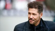 Cholo Simeone en un partido del Atleti