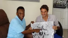Roger Federer con Pelé