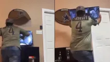 Aficionado explota y rompe su tv tras eliminación de Dallas ante San Francisco
