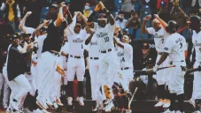 El conjunto de Países Bajos celebró como Cristiano Ronaldo un home run