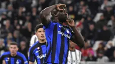 El delantero belga festeja su anotación frente a la Juve