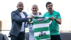 Pablo Repetto en su presentación como técnico de Santos