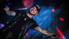 El cantante en uno de sus conciertos