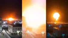 Momento de la explosión en Uzbekistán