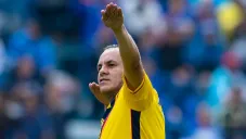 Blanco realiza su clásico festejo