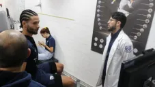 César Huerta durante las pruebas médicas del equipo