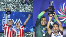 Jugadores de Tapatío y Atlante levantando el trofeo de campeón