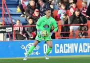 Óscar Whalley durante un partido con el Deportivo Lugo