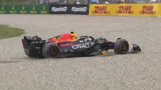 Checo Pérez tuvo un incidente en la Q2 momentos antes de quedar eliminado