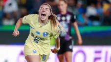 Katty Martínez celebrando su gol en la Final ante Pachuca