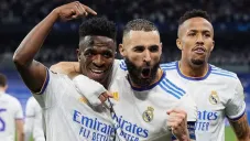Vinicius Jr y Karim Benzema con Real Madrid