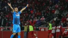 Rafael Baca en un encuentro con Cruz Azul