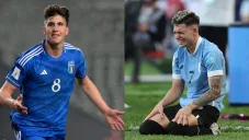 Jugadores de Italia y Uruguay en el Mundial Sub 20
