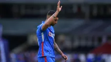 Juan Escobar en un partido de Cruz Azul