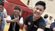 Max Park celebra su récord mundial