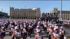 Clase Masiva de box en el Centro Historico de la CDMX