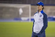 Jaime Ordiales durante un entrenamiento con Cruz Azul
