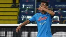 Hirving Lozano celebrando un gol