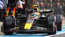 'Checo' Pérez corriendo el GP de Hungría con Red Bull