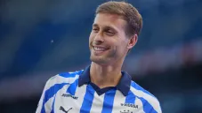Sergio Canales en su presentación con Rayados