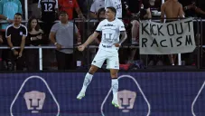 Gabriel Fernández en festejo de su gol