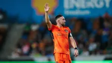 Herrera jugando la Leagues Cup con el Houston Dynamo