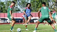 Marcelo entrenando con el Fluminense