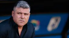 Mauro Gerk en un juego de los Gallos Blancos