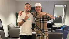 Héctor Herrera junto a Peso Pluma