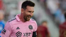 Messi en celebración de gol con Inter Miami