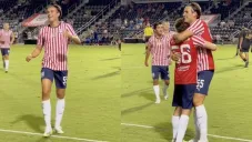 Festejo y celebración del atacante del Tapatío