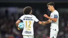 'Chino' Huerta y Juan Dinenno fueron ovacionados en su llegada al Olímpico Universitario