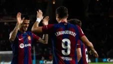 Robert Lewandowski anotó doblete con el FC Barcelona