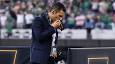 Lozano celebrando la consecución de la Copa Oro