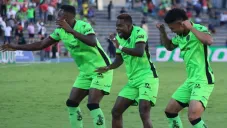 Festejo de gol de Bravos