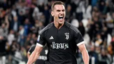 Milik celebrando el gol que le dio la victoria a la Juve