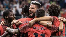 El Milan celebra el triunfo ante la Lazio