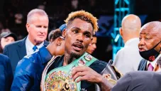 Jermall luego de un combate en el ring