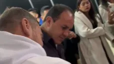 Blanco y Totti apunto de tomarse una foto